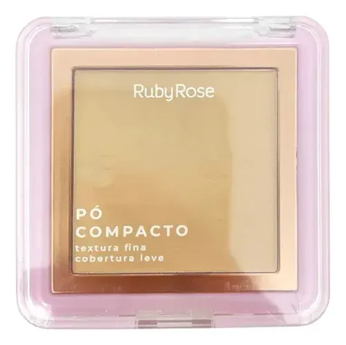 Polvo Compacto Ruby Rose Hb-858 Textura Fina Cobertura