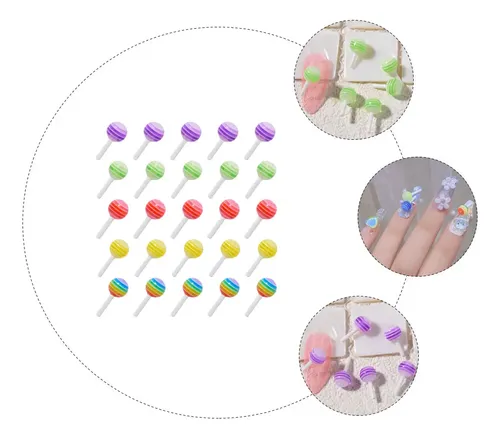 25uds Decoraciones Uñas Resina Dulces Accesorios Nail Art