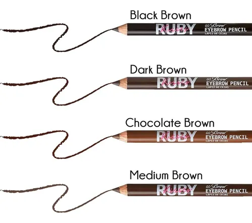 Lápiz De Cejas Ruby Kisses Go Brow 3x Dark Brown