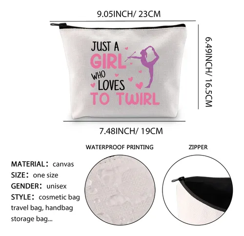 Bolsa De Maquillaje Xyanfa Baton Twirling Just A Girl Who Lo