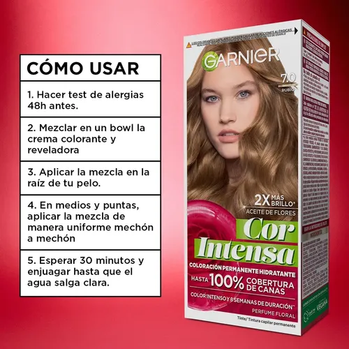 Tintura Permanente Cor Intesa Tono Rubio 7.0 Garnier