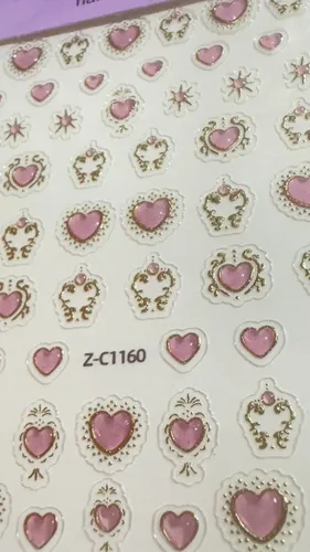 Stickers Para Uñas 6d Gemas Con Efecto Cromado X1