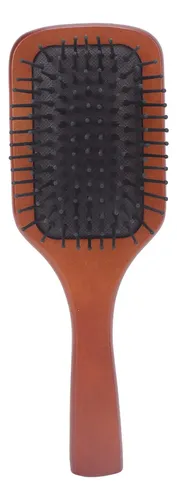 Cepillo De Pelo Tipo Paleta, Mango De Madera, Fácil De Desen Brown With Black Bristles