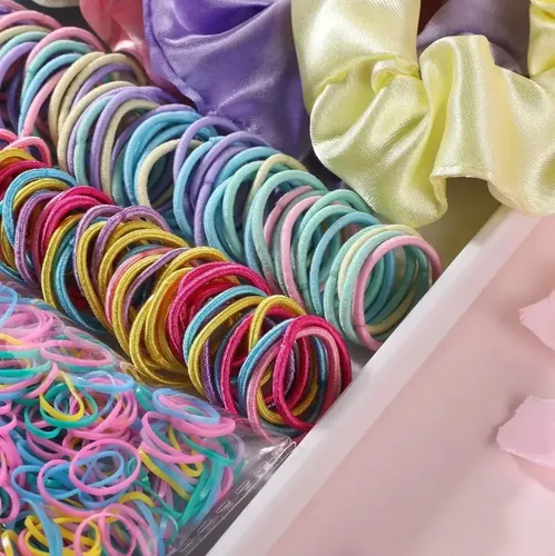 2155 Pcs Mini Ligas Pelo Bandas Elásticas Accesorios Cabello