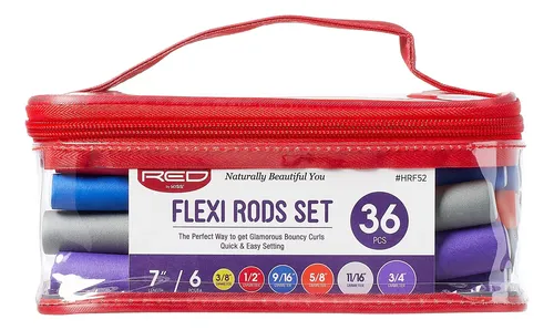 Rodillos De Espuma Flexi Rods Red By Kiss Twist, 36 Unidades