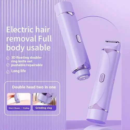 Afeitadora Eléctrica 2 En 1 Para Mujer, Depiladora Húmeda Y