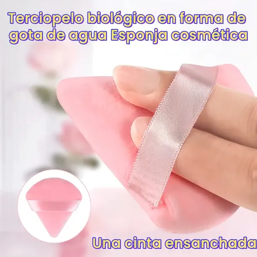 Set De 6 Esponjas De Terciopelo Para Maquillaje, Triángulo,