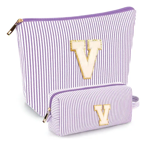 Set De Bolsas De Maquillaje Mibasies Purple V Para Mujeres Y