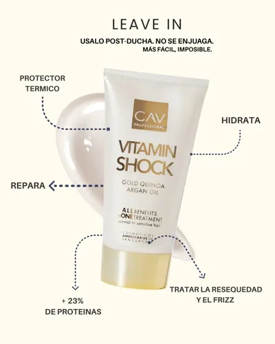 Cav Vitamin Shock Gold Quinoa Anti Frizz X 150gr