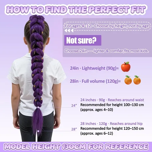 Extensiones De Cabello Getgal Braids Ponytail De 60 Cm, Colo