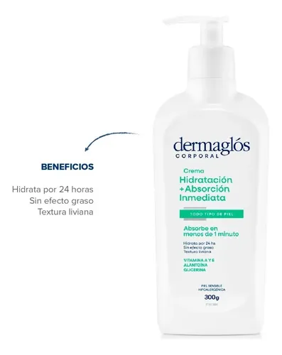 Dermaglós Corporal Hidratación Inmediata Hidratante 300ml