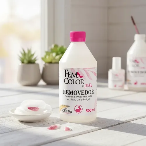 Removedor Uñas Acrilico Semipermanente 500cc Anmat Femcolor