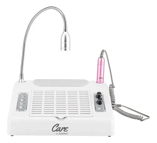 Cabina UV LED Para Uñas Care By Gadnic 5 En 1 96W Torno 30000RPM Recolector De Polvo Luz 360