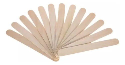 Pala Depiladora 100 Unidades De Madera De Lengua Baja