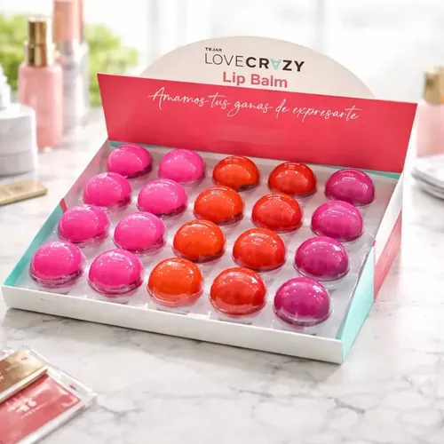 Balsamo Brilló Labial Lip Balm Tejar Lovecrazy Caja X24uni