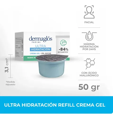Dermaglós Ultra Hidratación Gel Día Y Noche Facial Repuesto