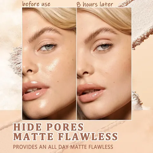 Polvo Compacto Control De Grasa Naissiya Beige Natural