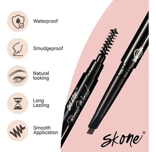 Lápiz De Cejas Retráctil Impermeable Skone Chocolate +