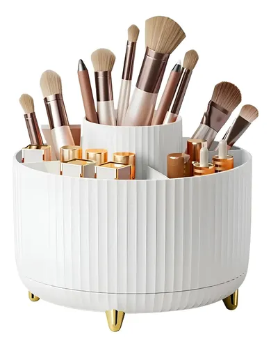 Organizador Maquillaje Porta Cosméticos Brochas Giratorio
