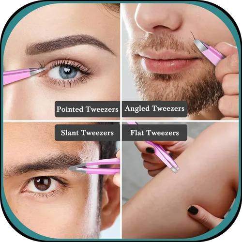 Set Profesional 8 En 1 Pinzas Y Tijeras Para Cejas