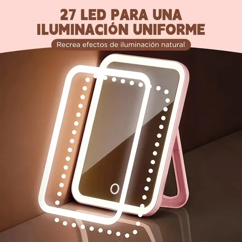 Espejo De Maquillaje Led Ruiyue Con 3 Niveles, Recargable Po