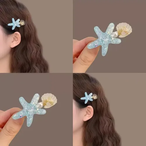 We 5pz Moños For El Pelo Con Forma De Estrella De Mar De Zx