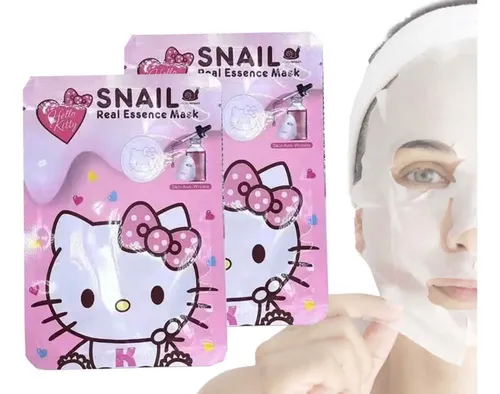 1 Mascarilla Facial Hidratante Sanrio, Kuromi, Hello Kitty