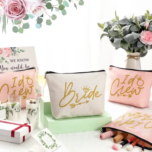 Bolsas De Maquillaje Para Bodas Sadnyy, 11 Piezas, Bride I D