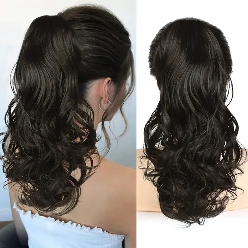 Extensiones De Cabello De Cola De Caballo Con Clip De 16