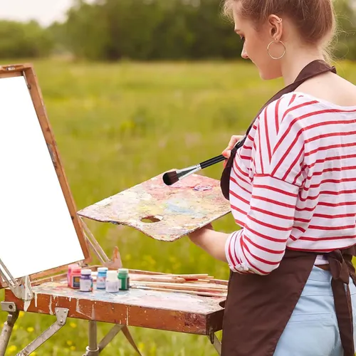 20 Pinceles Mop Para Pintura Y Difuminado En Acrílico