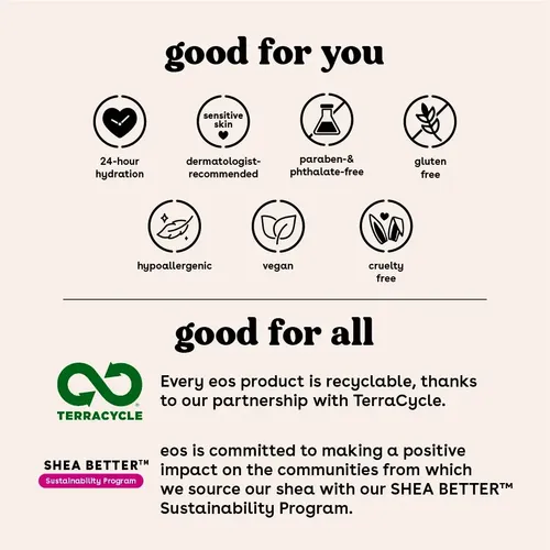Eos Shea Better Body Lotion- Fresh & Cozy, Cuidado De La Pie
