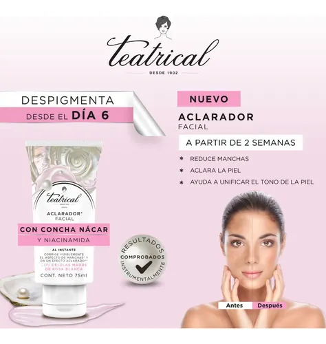 Teatrical Crema Aclaradora Facial X 75 Ml