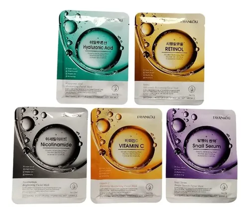 Mascarillas X5 Tratamiento Ha Retinol Vit C Niacinamide