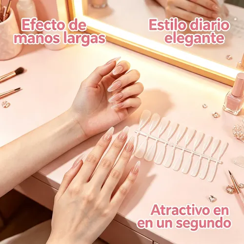 Tips Para Uñas Soft Gel Forma Stiletto Mate 240 Unidades