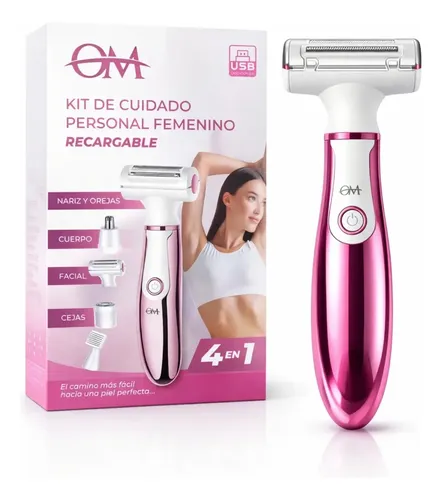 Depiladora Eléctrica Mujer 4 En 1 Recarga Usb Facial Cuerpo