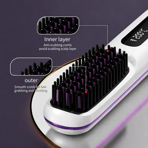 Cepillo Alisador Inalámbrico Para Cabello