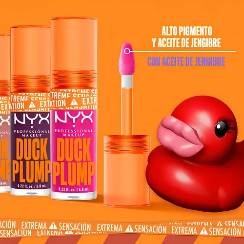 Brillo Labial Voluminizador NYX Professional Makeup DUCK PLUMP en Tono Bubblegum Bae