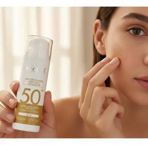Protector Solar Facial Idraet 50 Fps Con Color Bronze