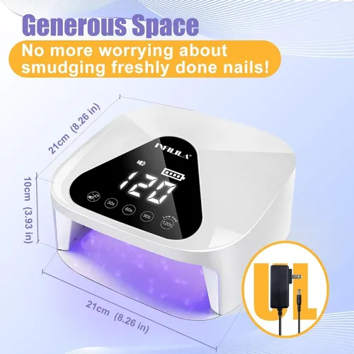 Lámpara Uv Led Inalámbrica Para Uñas Nxj Infilila 54w