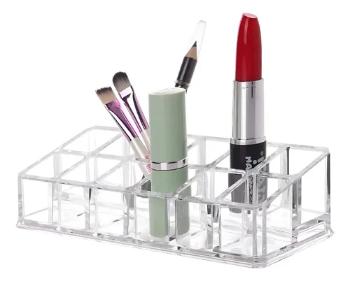 Organizador Acrílico Maquillaje Hypem 12 Divisiones Transparente