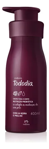 Crema Corporal Nutritiva Natura Tododia Cereza Negra y Praliné, 400 mL