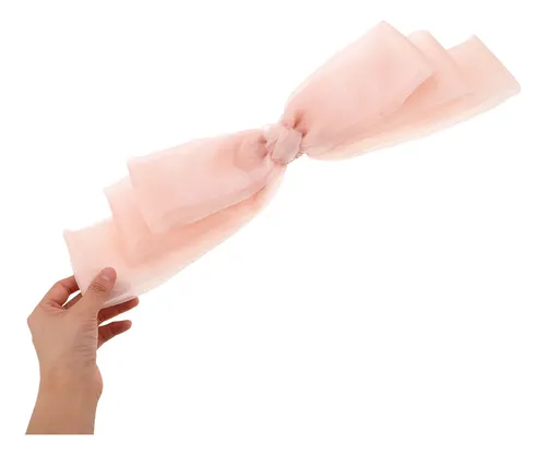 Lazo De Tul Con Clip De Pelo Con Lazo Francés Blush Pink