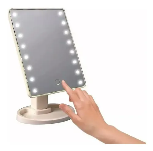 Espejo Nuevo Porta Maquillaje 16 Luces Led Táctil A Pilas