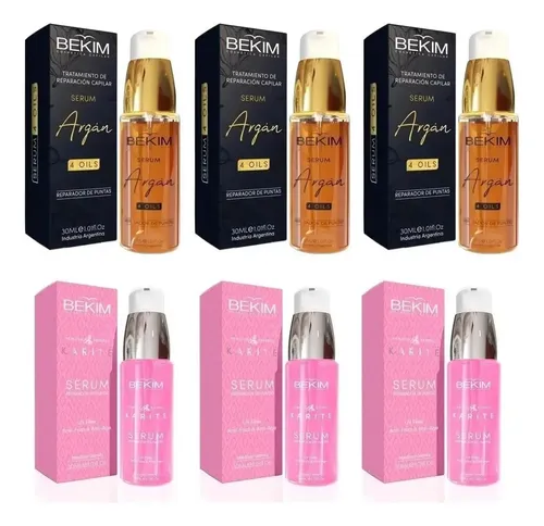 Combo Serum Reparador Capilar Bekim Argan Oils + Karite 30ml