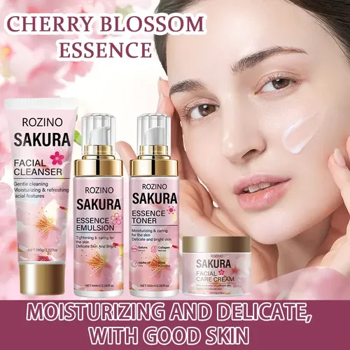 Set De Cuidado De La Piel Con Flor De Cerezo Rozino, Hidrata