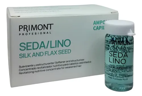 Ampollas Capilar Seda Y Lino Con Enjuague Primont 12 Dosis
