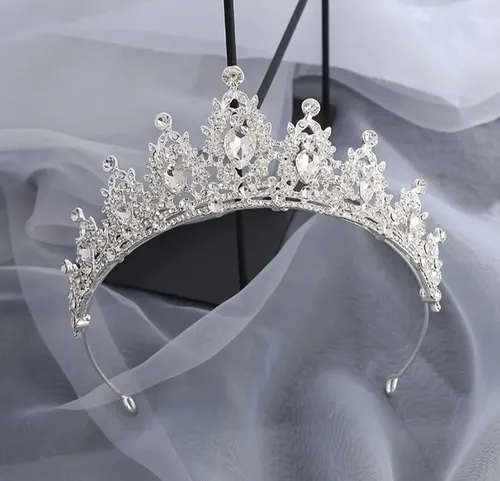 Corona Tiara Strass Clear Modelo Fangorn