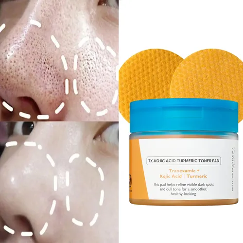 Pads Faciales Tónico Cúrcuma Exfoliantes X70