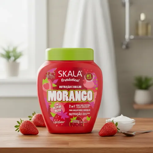 Skala Morango 2 En 1 Cabellos Secos Nutricion Y Brillo 1000g