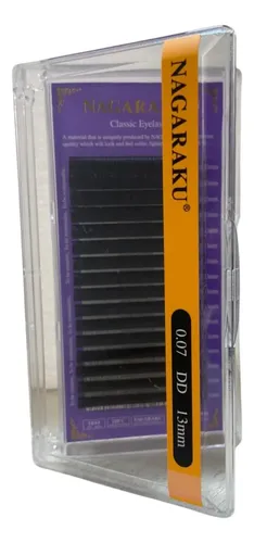 Kit Nagaraku Extensiones De Pestañas Clásicas 0.07 Curva Dd Largos 11 Al 15 Mm